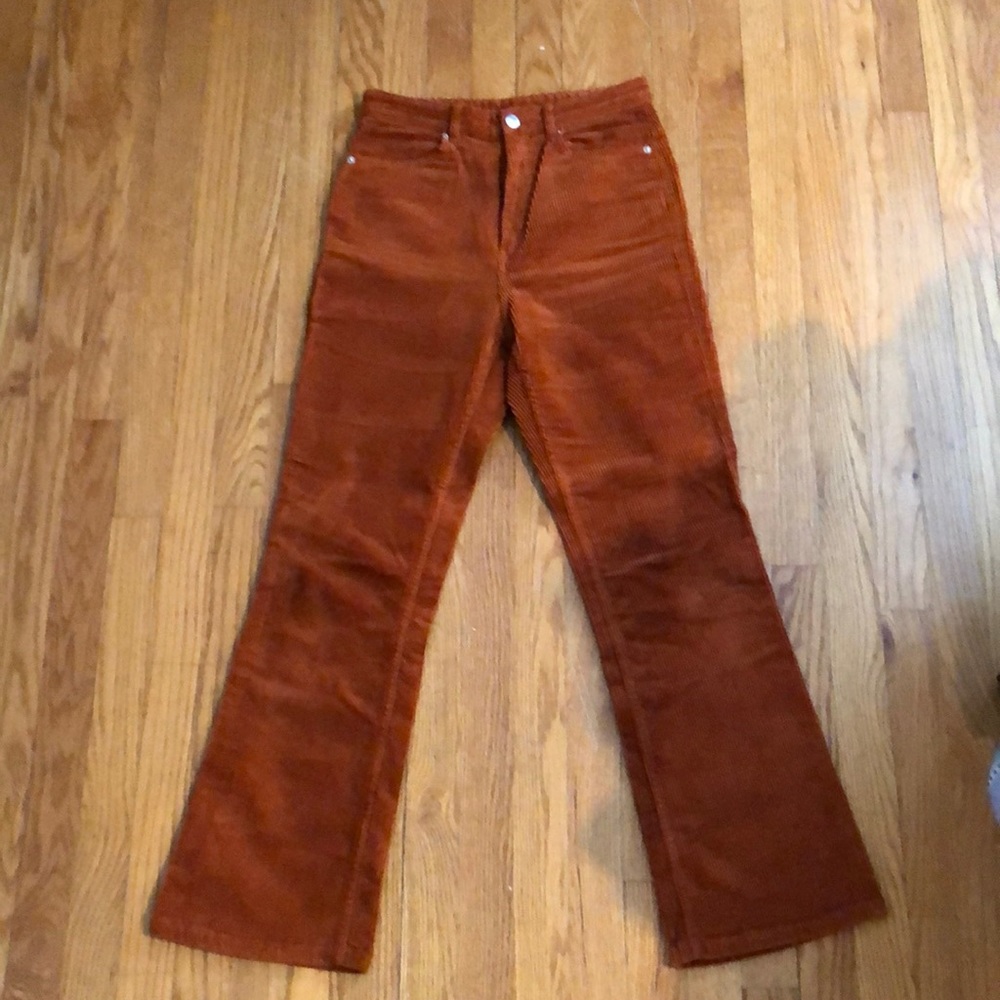 Monki burnt orange corduroy pants